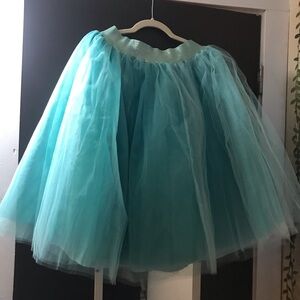 Poofy Teal Tulle Skirt